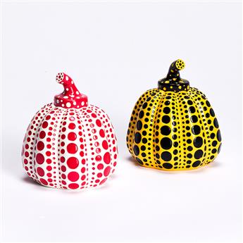 YAYOI KUSAMA (1929 - ) Two Pumpkins.